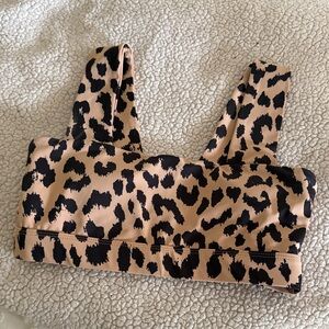 ALLFENIX Leopard Print Sports Bra SZ M